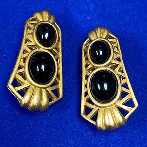 Vintage DKNY Gold Tone Clip Ons